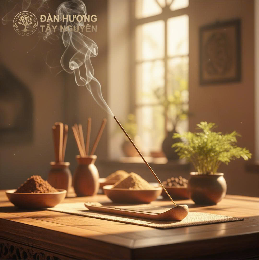 Ngoài nghi thức tâm linh, nhang đàn hương còn mang đến không gian an tịnh, tốt cho sức khỏe và tâm hồn Việt.